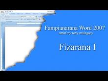 Embedded thumbnail for Fampianarana Word 2007 1/10